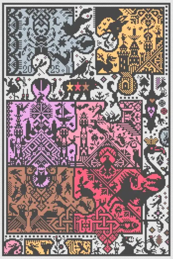 Long Dog Sampler Gone to Pieces LD125 Hard Copy