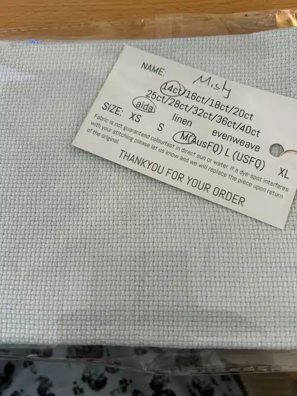 Paddock Lane Designs 14 Count Aida FQ Misty
