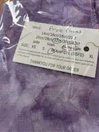 Paddock Lane Designs 32ct Evenweave Purple Flowers