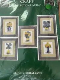 Set of 5 Floral Vases : The Craft Collection