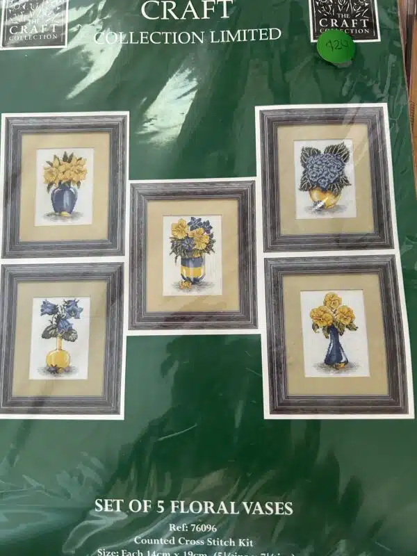 Set of 5 Floral Vases : The Craft Collection