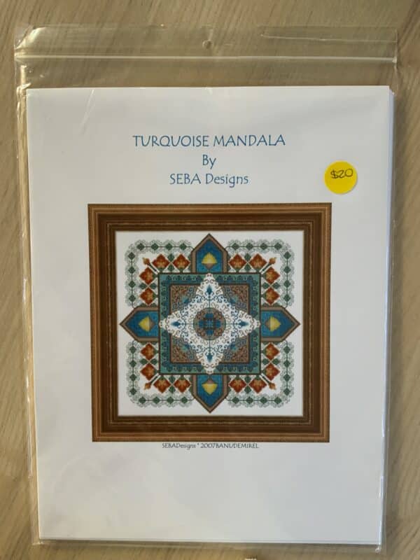 SEBA Designs - Turquoise Mandala Cross Stitch Chart Hardcopy