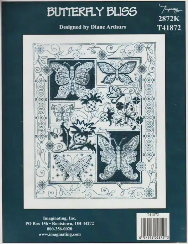 Diane Arthurs Butterfly Bliss Cross Stitch Chart Hard Copy