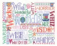 Diane Arthurs Wacky Words Cross Stitch Chart Hard Copy