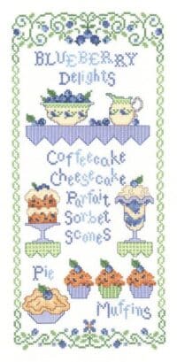 Diane Arthurs Blueberry Delight Sampler Cross Stitch Chart Hard Copy