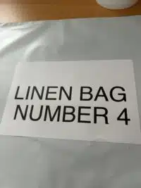 Linen Bag NUMBER 4 Clearance