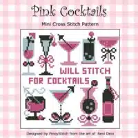 Mini Cross Stitch - Pink Cocktails