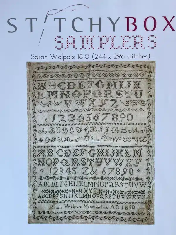 Stitchy Box Samplers - Sarah Walpole 1810