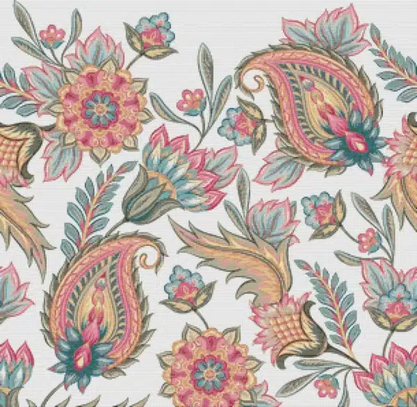 X Squared Cross Stitch - Beautiful Paisley