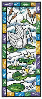 Imaginating - Stained Glass Summer Swan