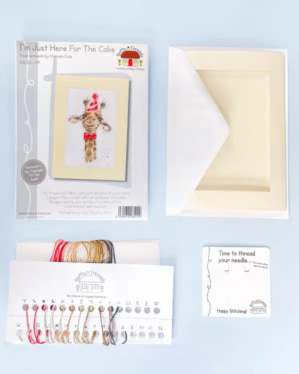 Bothy Threads XGC30-TP I'm Just Here For The Cake - Thread and Fabric Pack