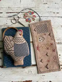 Stacy Nash Primitives- Henny Penny Animal Cracker & Sewing Roll