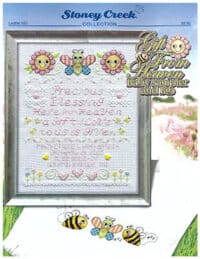 Stoney Creek Collection - Gift From Heaven Baby Sampler And Bib