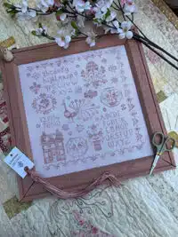 Pansy Patch Quilts and Stitchery - Pink Peacock Sampler