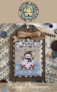 Annie Beez Folk Art - Peaceful Snowman