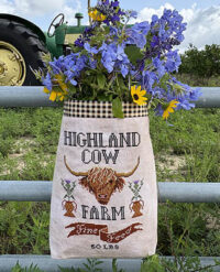 Carriage House Samplings - Highland Cow Feed Sack