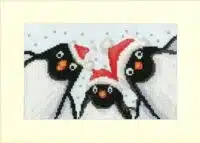 Bothy Threads XMAS89 Christmas Cards- Penguin Selfie
