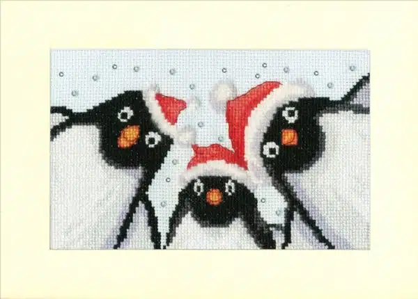 Bothy Threads XMAS89 Christmas Cards- Penguin Selfie