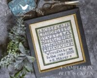Little Robin Designs - Sampler In Blue and Green