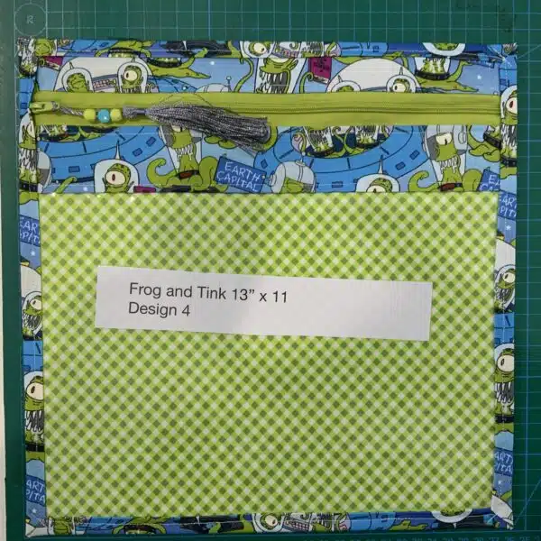 Frog and Tink Project Bag 13 inch x 11 inch Design 4