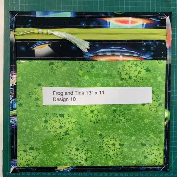 Frog and Tink Project Bag 13 inch x 11 inch Design 10