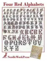 Needle WorkPress - Four Red Alphabets