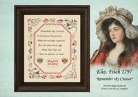 Hands Across The Sea Samplers - Eliz Fitch 1797
