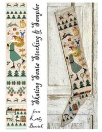 Kathy Barrick - Skating Santa Stocking and Sampler