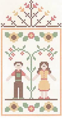 Country Cottage Needleworks - Fall Festival 4-Autumn Couple(w/thread)
