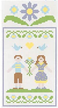 Country Cottage Needleworks - Spring Social 4-Lovebird Couple