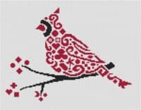 White Williow Stitching Jamie Larson - Tribal Cardinal