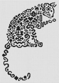 White Williow Stitching Jamie Larson - Tribal Cat II