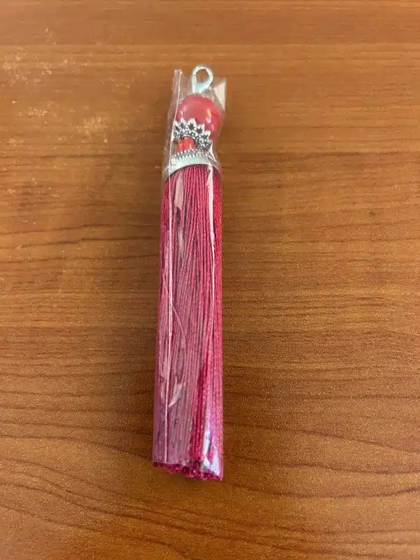 Scissor Tassels Design 13 Dark Red Clip Fitting