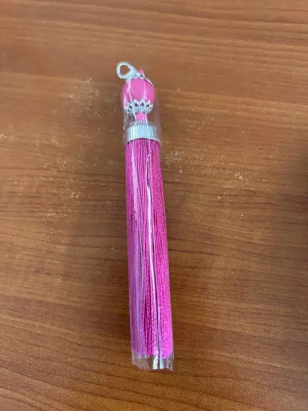 Scissor Tassels Design 19 Dark Pink Clip Fitting