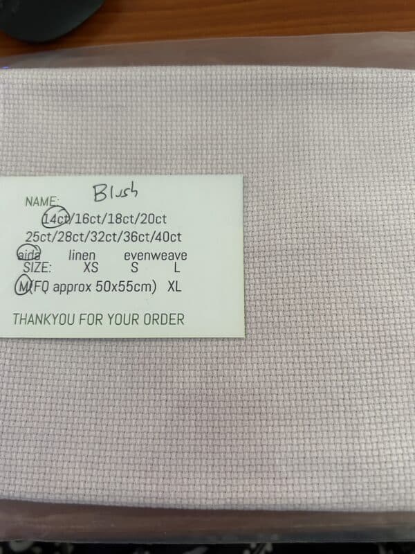 Paddock Lane Designs 14 Count Aida FQ Blush