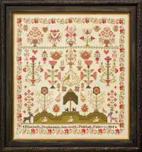 Hands Across The Sea Samplers - Elizabeth Stephenson 1854