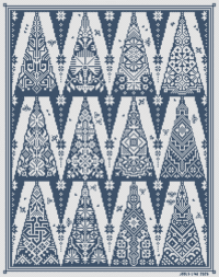 Long Dog Sampler LD168 Icon Trees Hard Copy