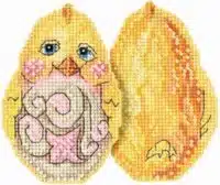 Yellow Chick - Jim Shore Cross Stitch Kit JS18-1712