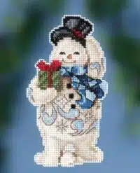 Mill Hill Kit Gift Giving Snowman Jim Shore Beaded Cross Stitch Kit   JS20-2011