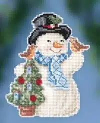 Mill Hill Kit Feathered Friends Snowman Jim Shore Beaded Cross Stitch Kit JS20-2012