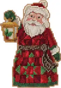 Mill Hill Kit Santa with Lantern Jim Shore Beaded Cross Stitch Kit  JS20-2113