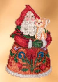 Mill Hill Kit Purrfect Christmas Santa JS20-3101 Jim Shore Beaded Cross Stitch Kit