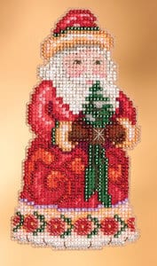 Mill Hill Kit Christmas Cheer Santa JS20-3102  Jim Shore Beaded Cross Stitch Kit