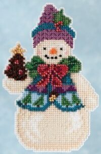 Mill Hill Kit Pinecone Snowman Jim Shore Beaded Cross Stitch Kit JS20-5102