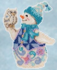 Mill Hill Kit Snowy Owl Snowman Jim Shore Beaded Cross Stitch Kit  JS20-5103
