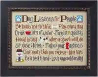 Dog Lessons for People Cross Stitch Pattern Lizzie Kate