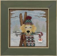 Mill Hill Kit Ski Dog 2022 Beaded Cross Stitch Kit