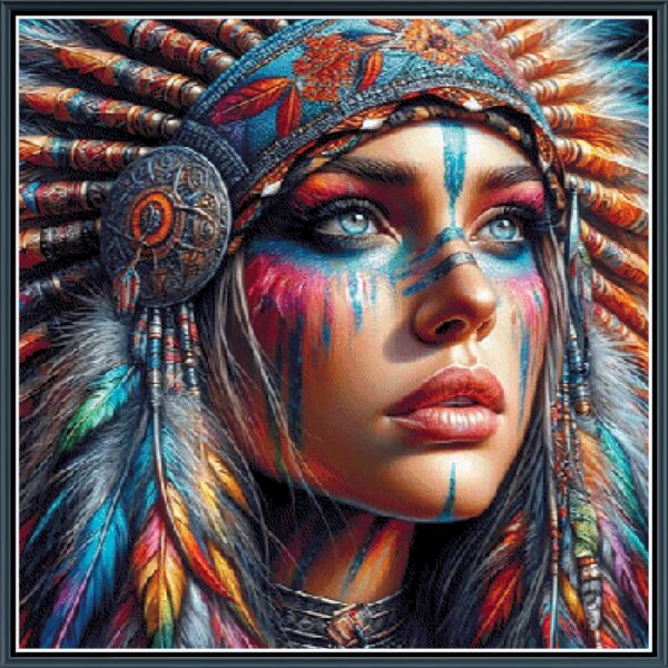 Native Beauty Wattobiz Cross Stitch Chart PDF