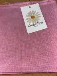 Whoopsie Daisy Designs by Daisy Chain Stitchery Petal Pink 18 count