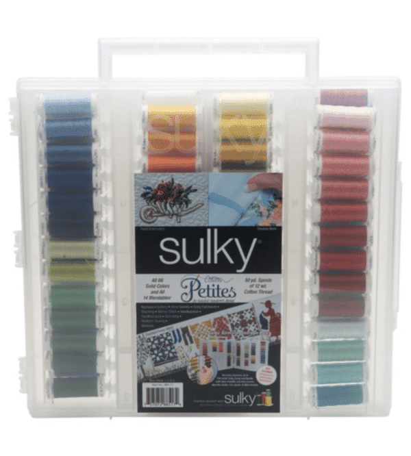 Original Slimline Thread Storage Box - 12 Wt. Cotton Petites Thread Dream Collection - 1st 80 Colors 885-17